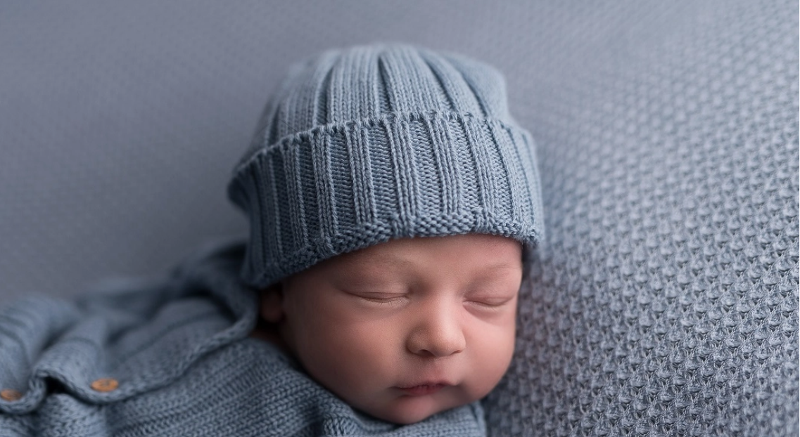 Babykleidung Neugeborenen-Set Blau mit Mütze