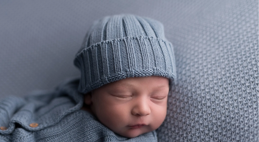 Babykleidung Neugeborenen-Set Blau mit Mütze