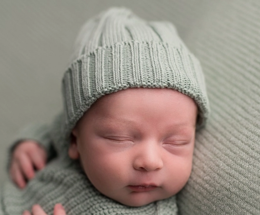 Babykleidung Neugeborenen-Set Mint-Grün mit Mütze